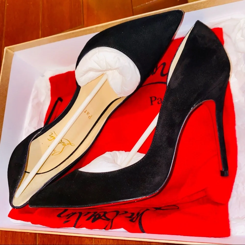 Christian Louboutin Iriza 100 • Black Veau Velours